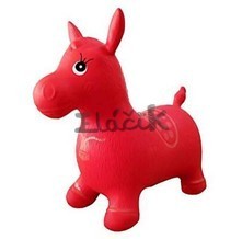 Skákajúci koník červený